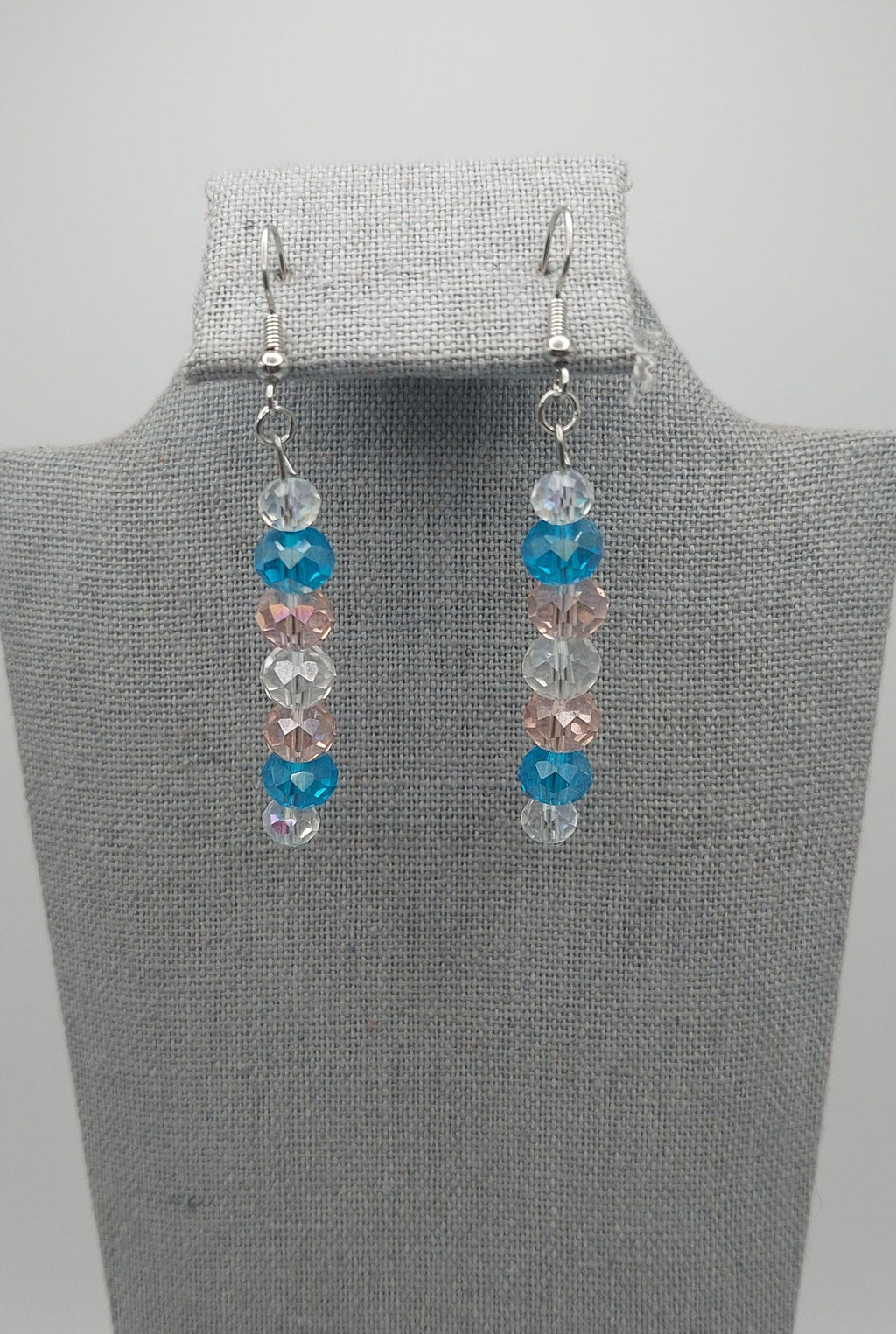 Trangender Pride Dangle Sparkly Earrings
