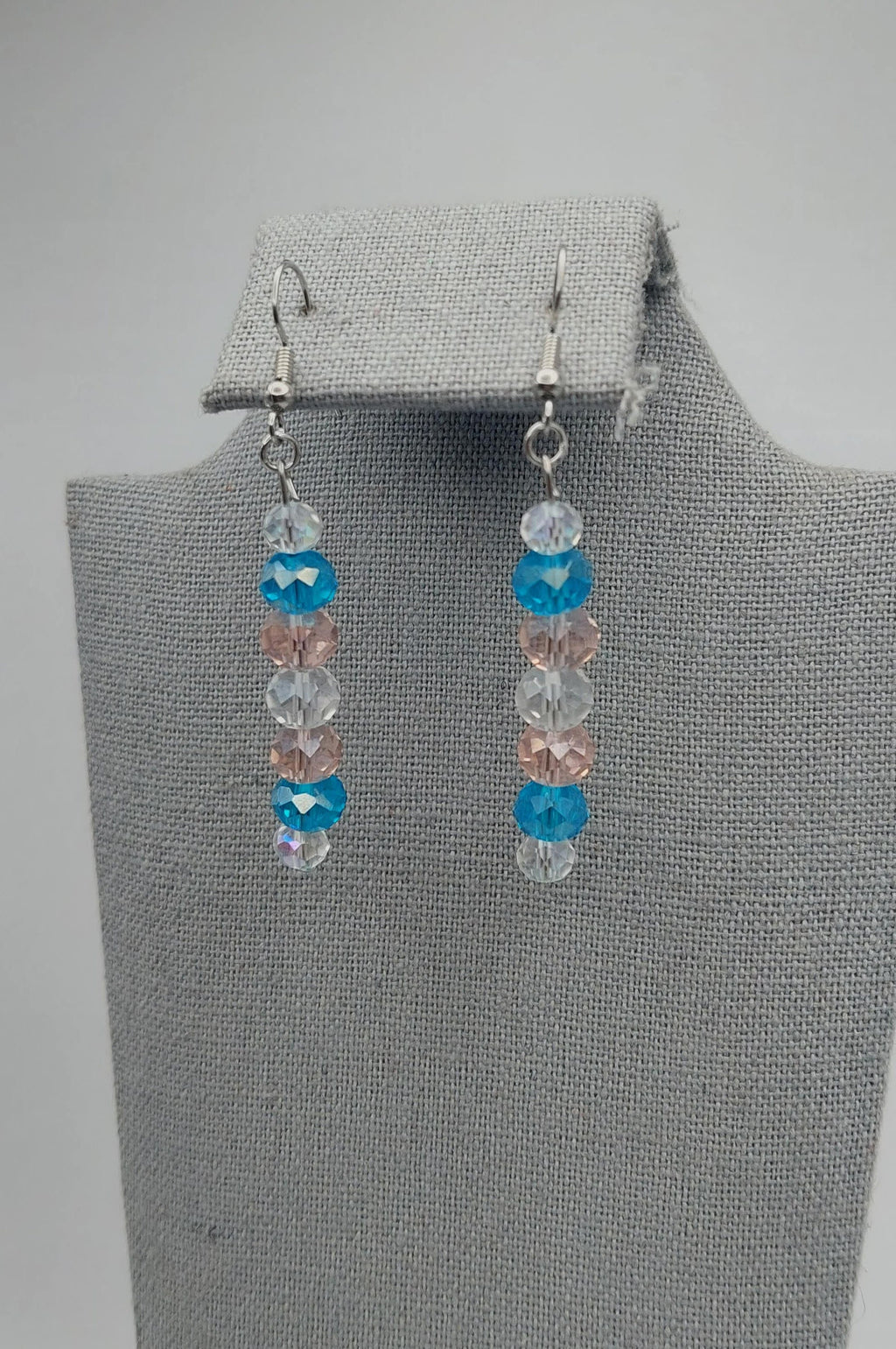 Trangender Pride Dangle Sparkly Earrings
