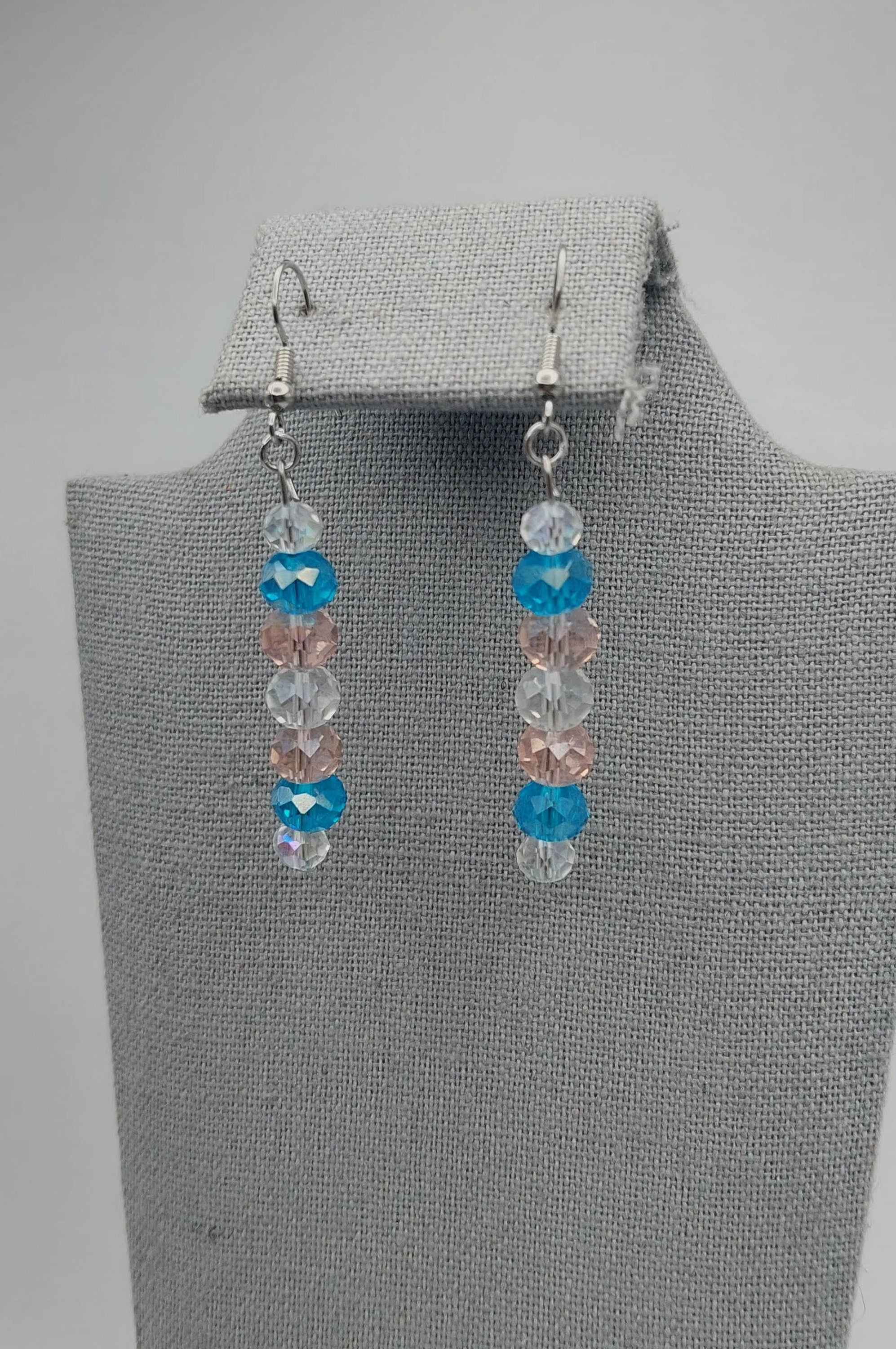 Trangender Pride Dangle Sparkly Earrings