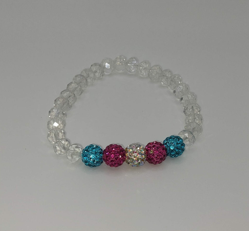Transgender Pride Flag Sparkly Bracelet
