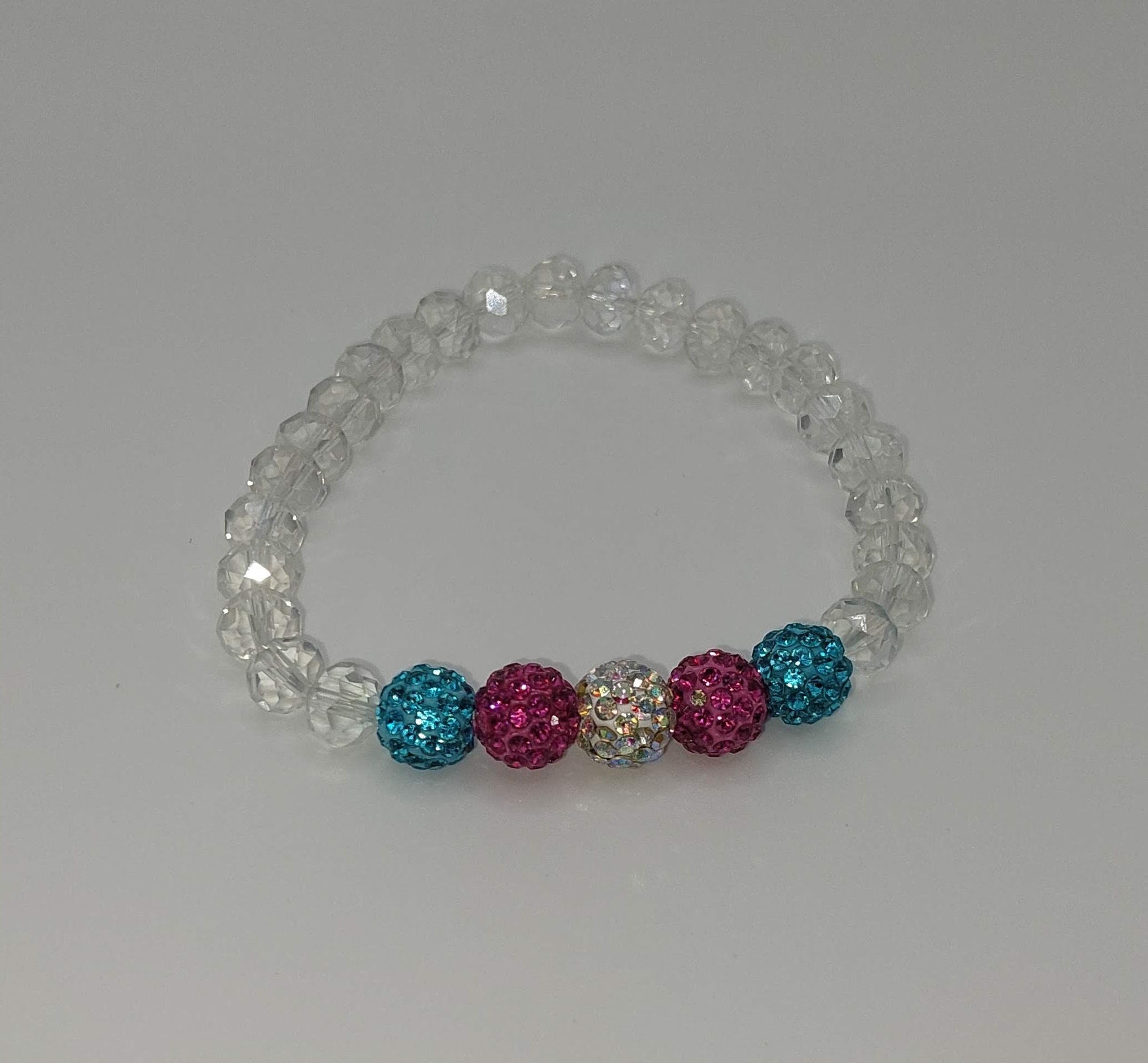 Transgender Pride Flag Sparkly Bracelet
