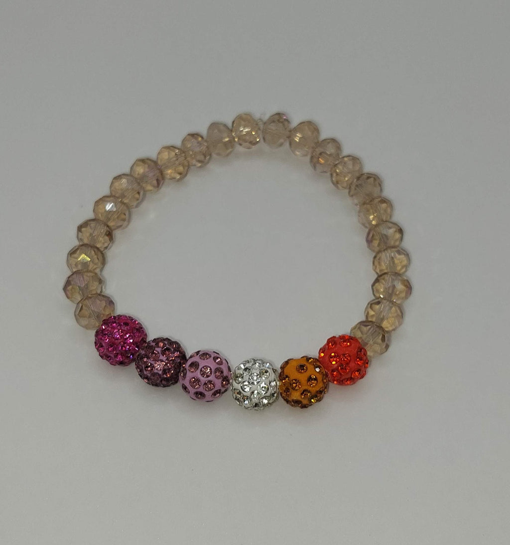 Lesbian Pride Flag Sparkly Bracelet