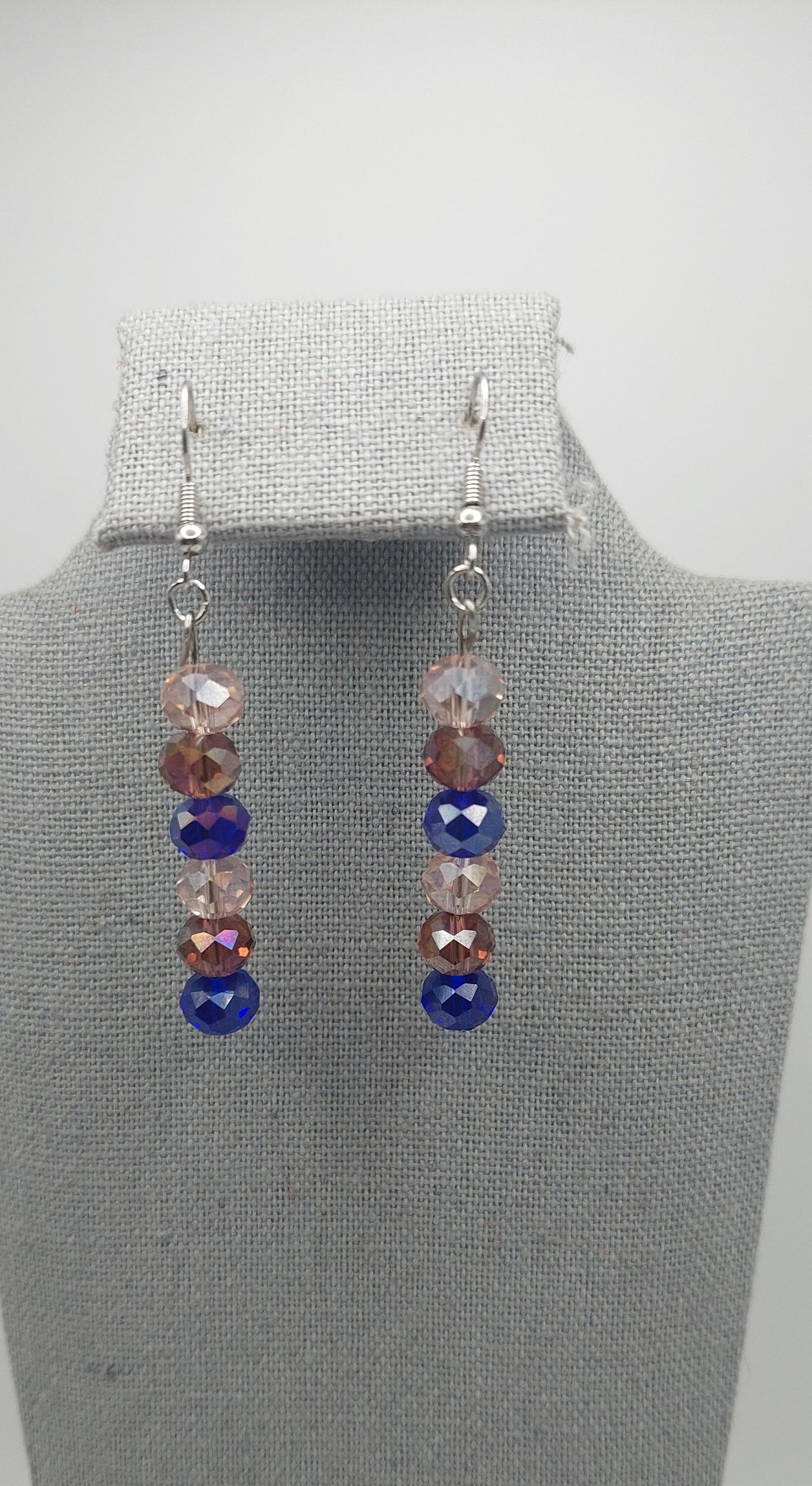 Bisexual Pride Sparkly Dangle Earrings