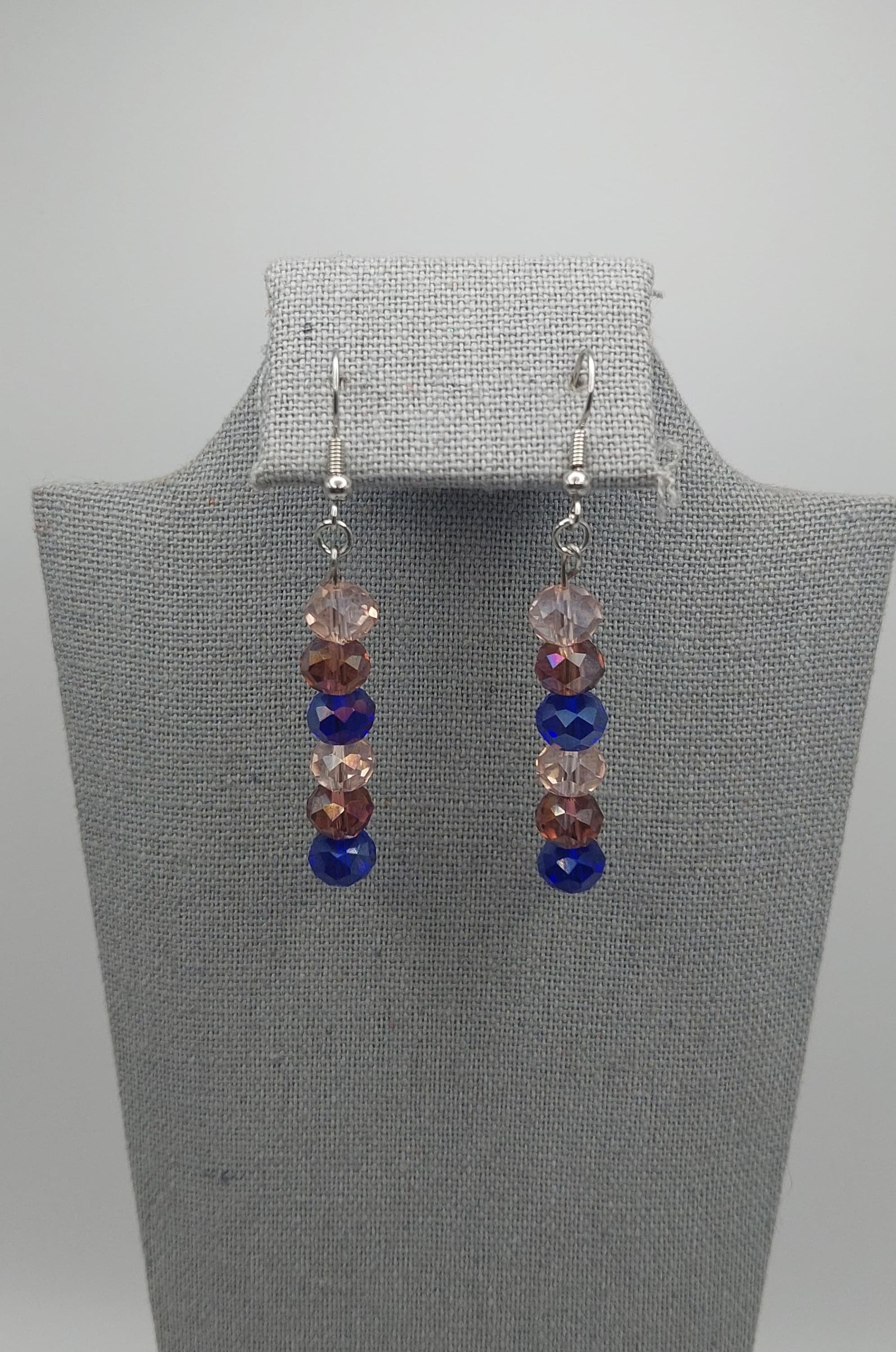Bisexual Pride Sparkly Dangle Earrings