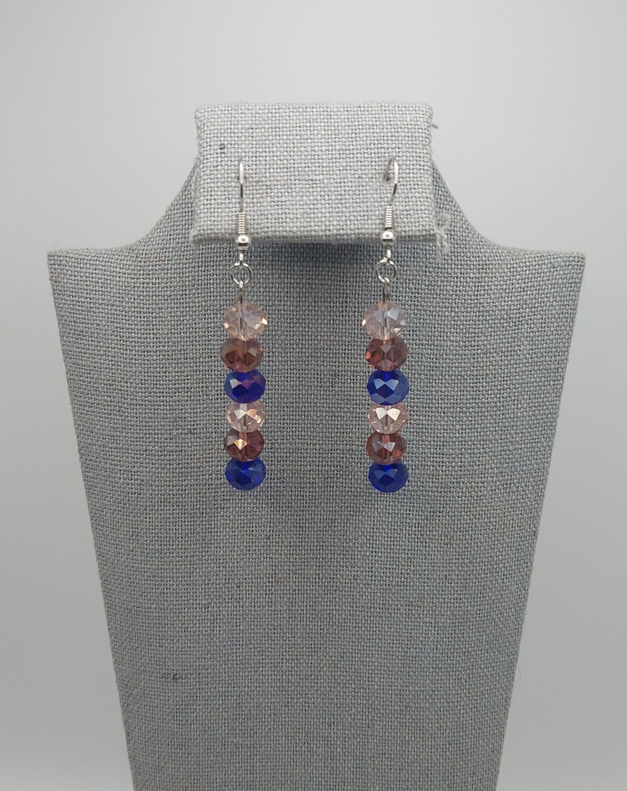 Bisexual Pride Sparkly Dangle Earrings