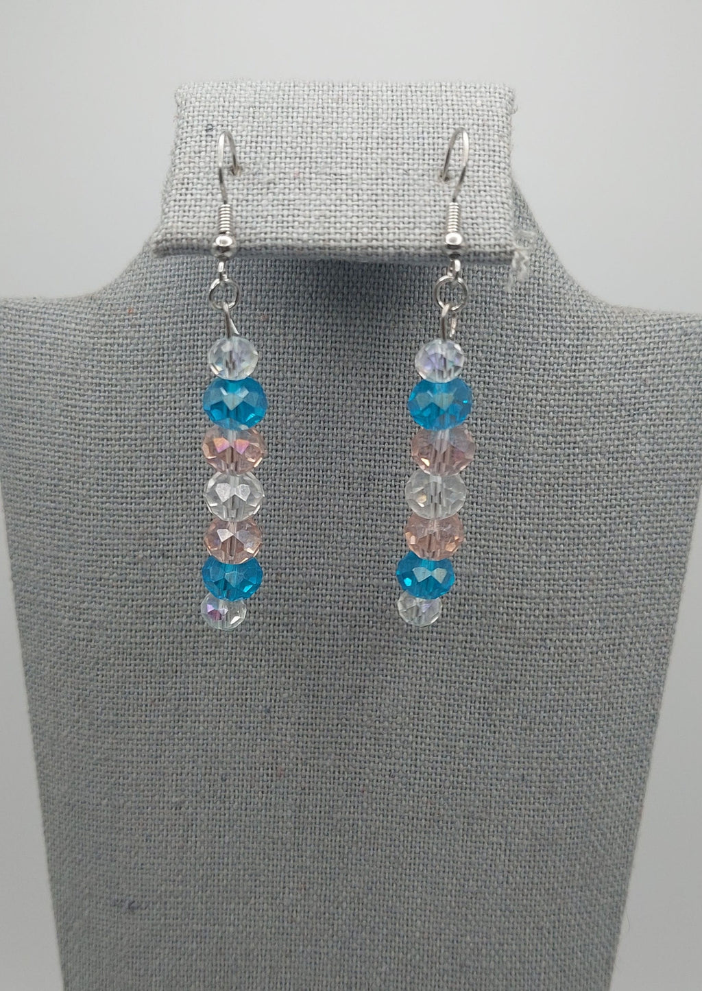 Trangender Pride Dangle Sparkly Earrings