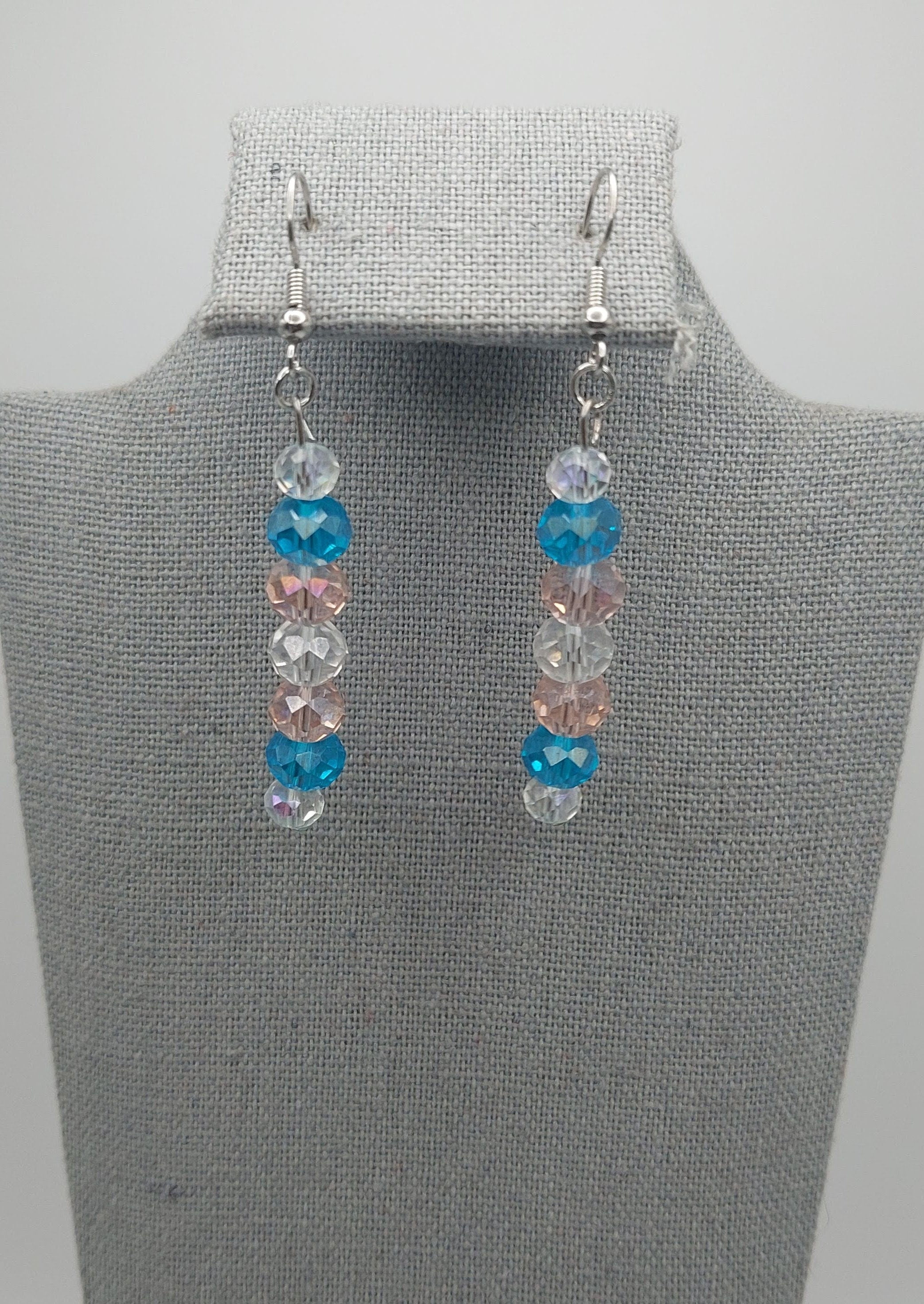 Trangender Pride Dangle Sparkly Earrings