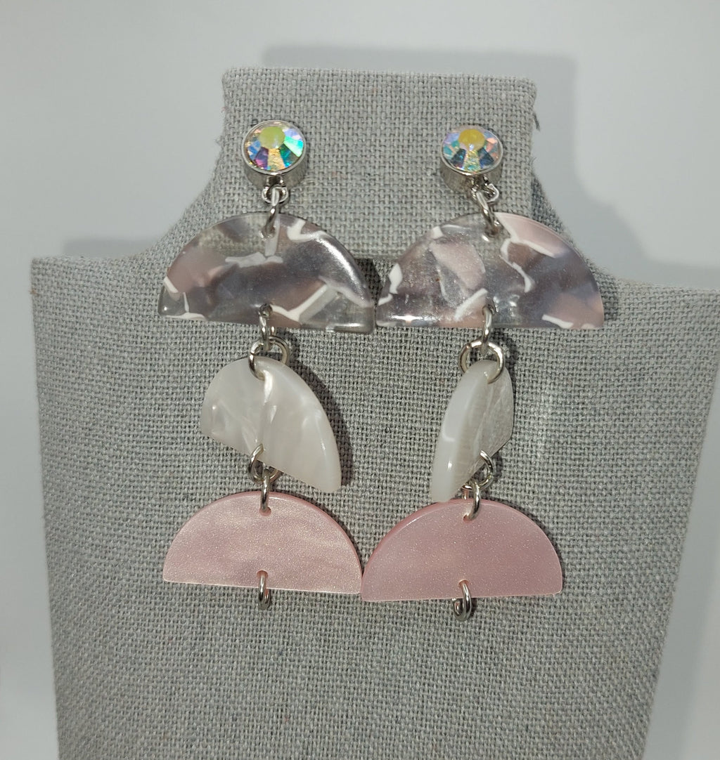 Colorful Half Circle Earrings