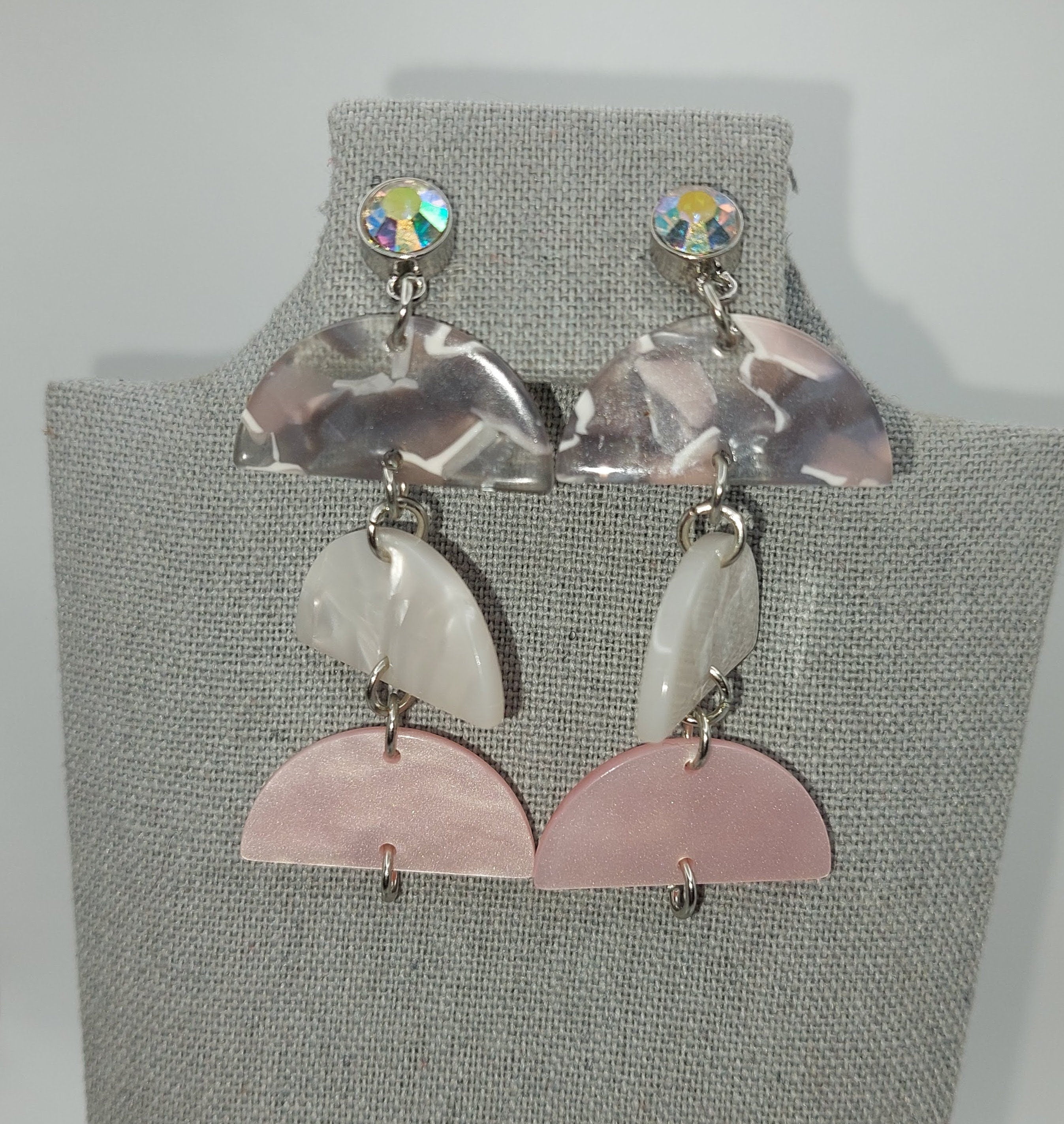 Colorful Half Circle Earrings