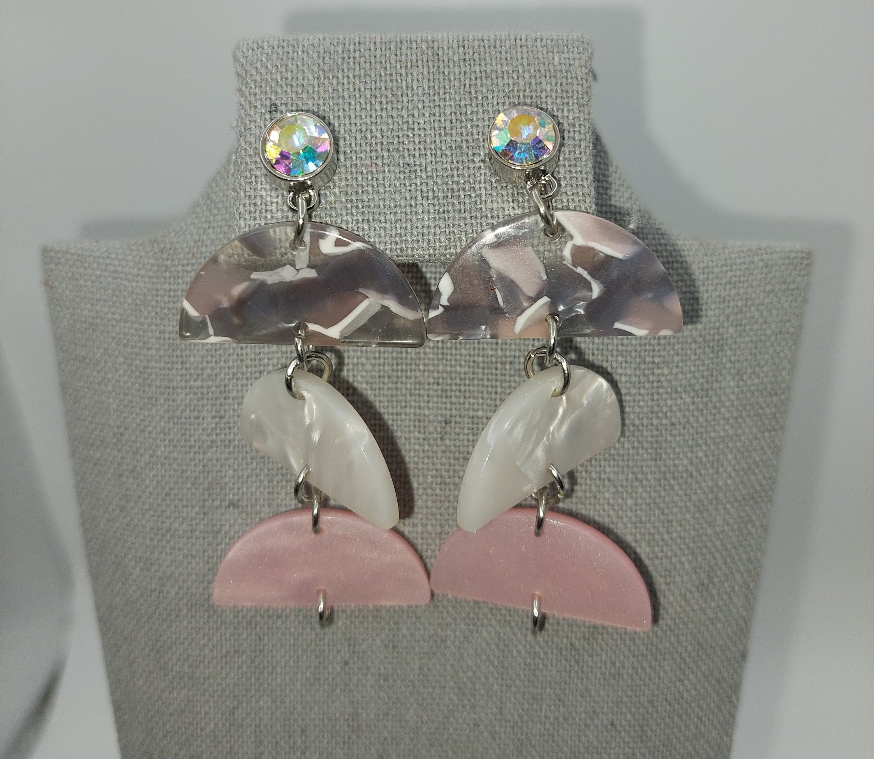 Colorful Half Circle Earrings