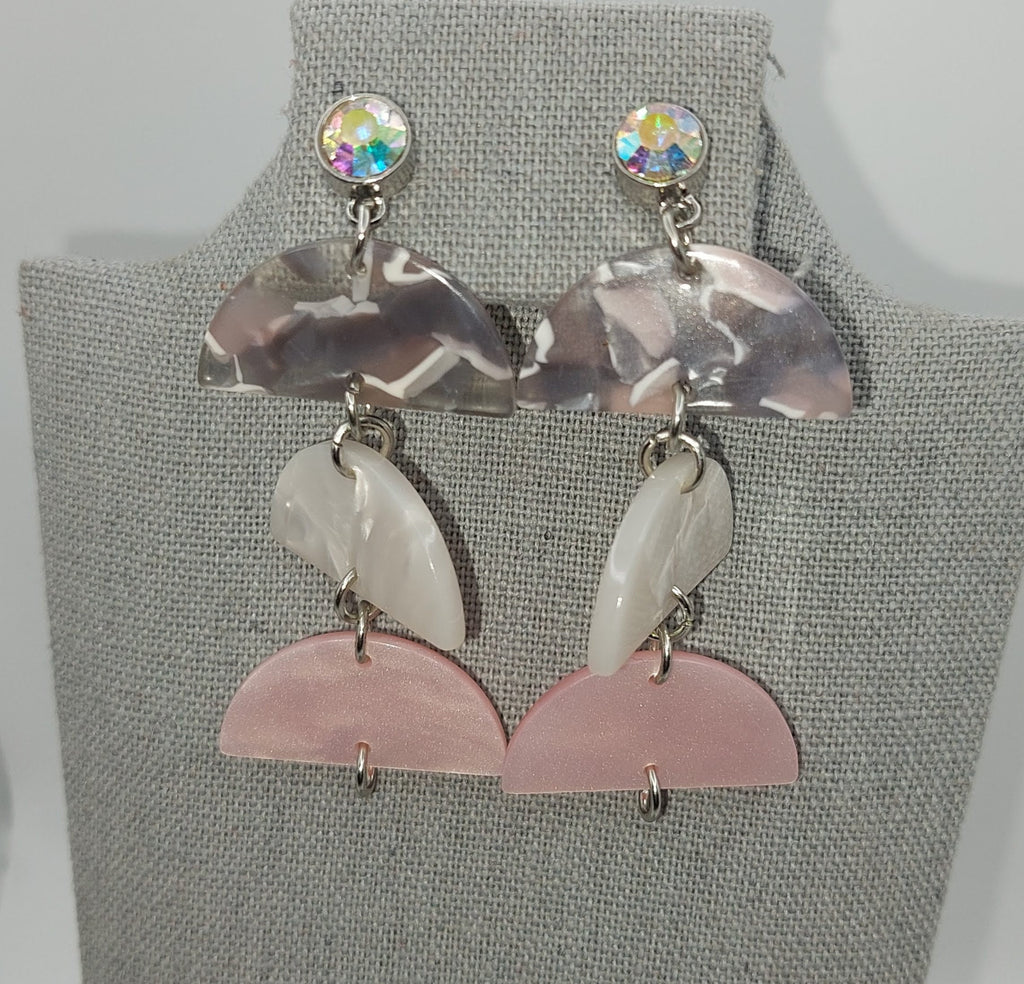 Colorful Half Circle Earrings