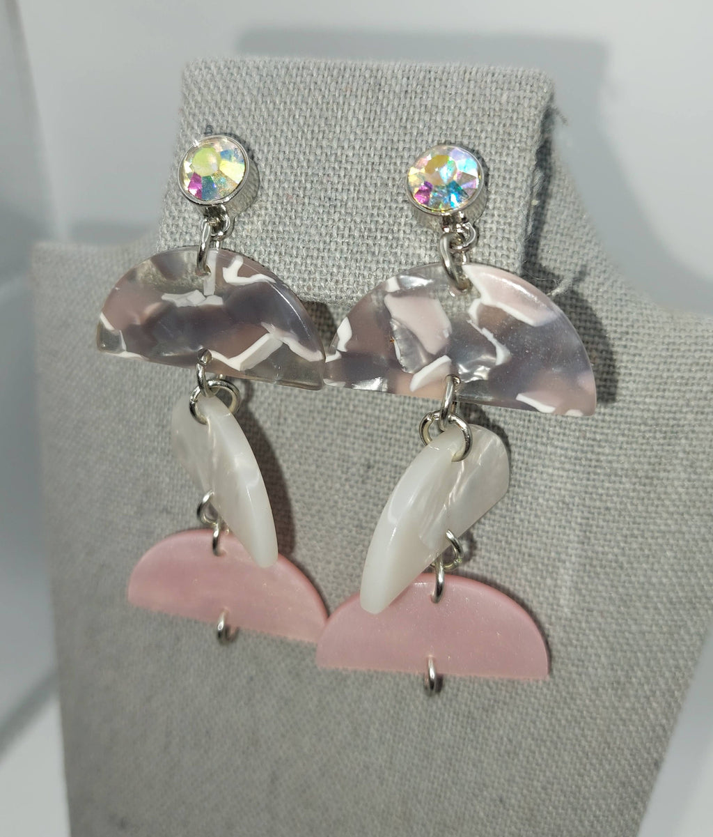 Colorful Half Circle Earrings