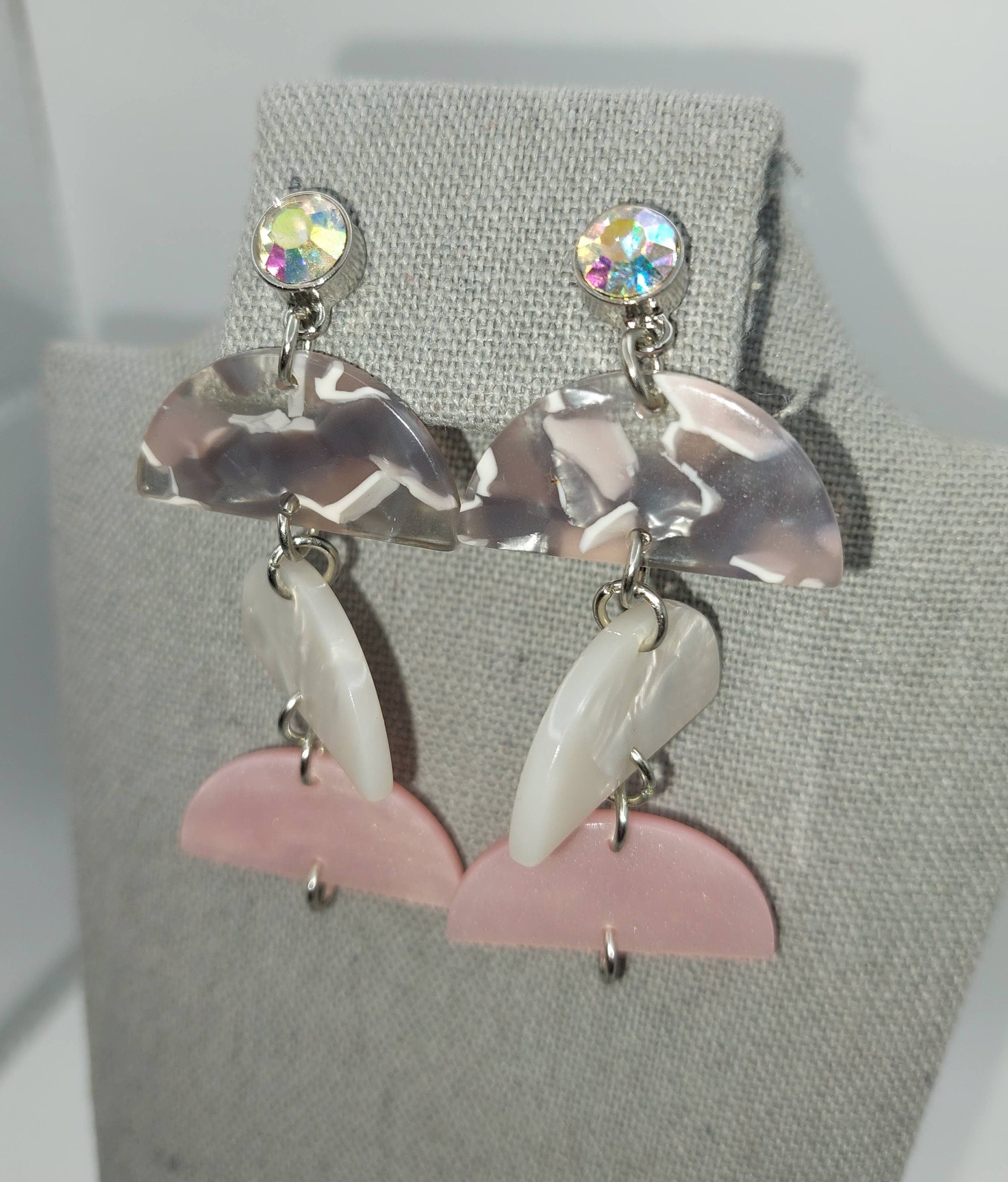 Colorful Half Circle Earrings