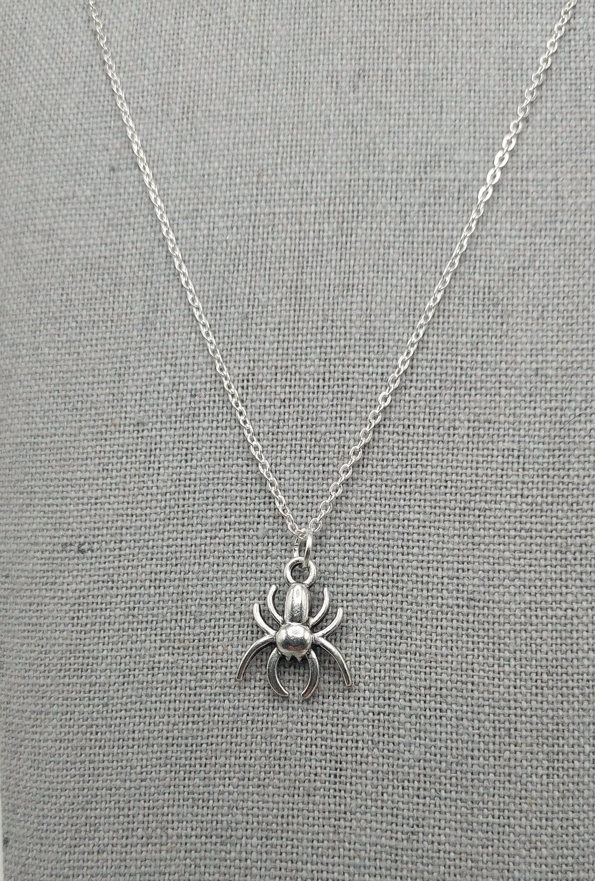 Sliver Spider Necklace for Spiderman Marvel Fans